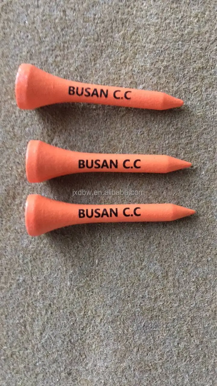 54MM logo printed wooden golf tees