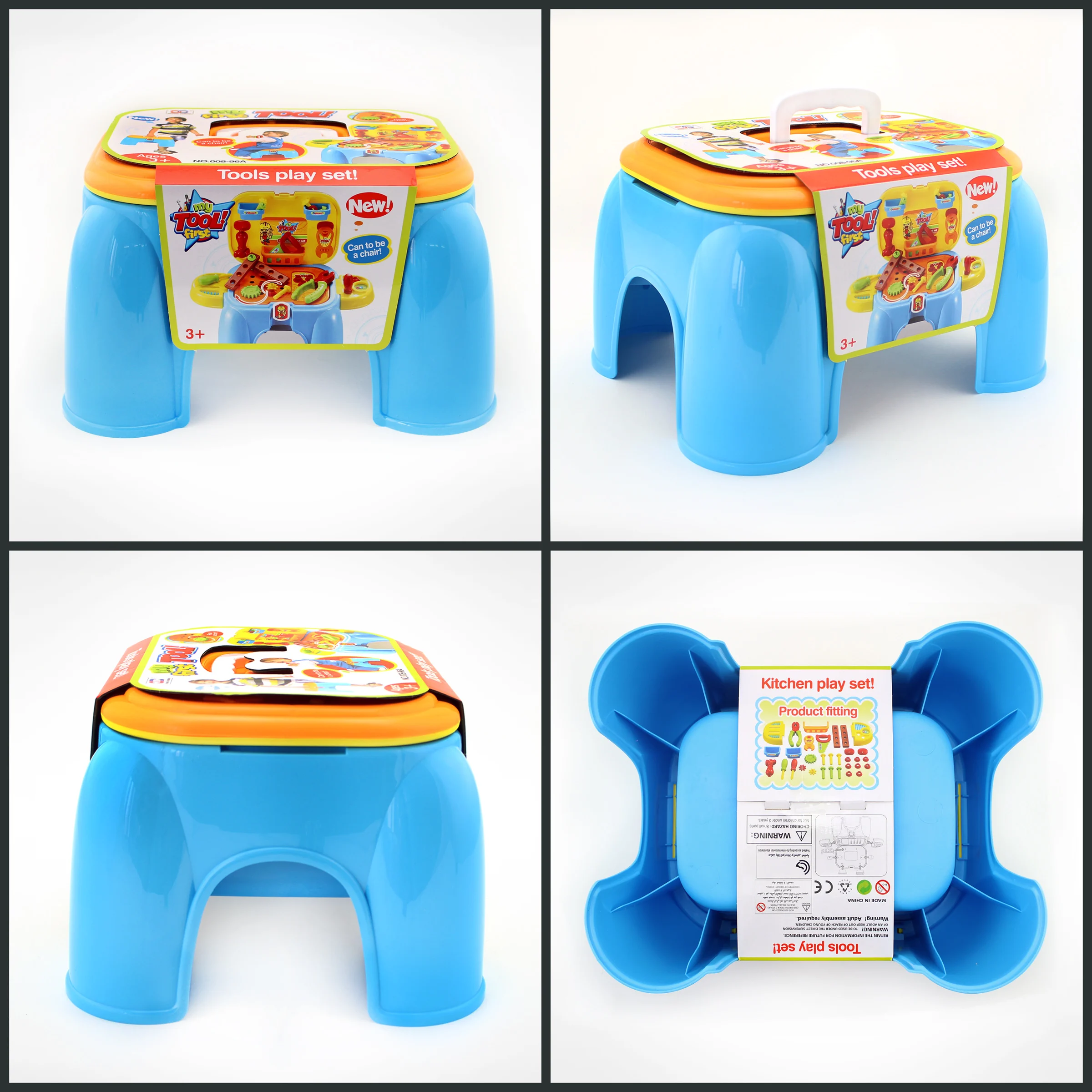 2 в 1 пластик Модель игрушки Детский табурет & детей инструмент Kit Электронная игрушка для детей