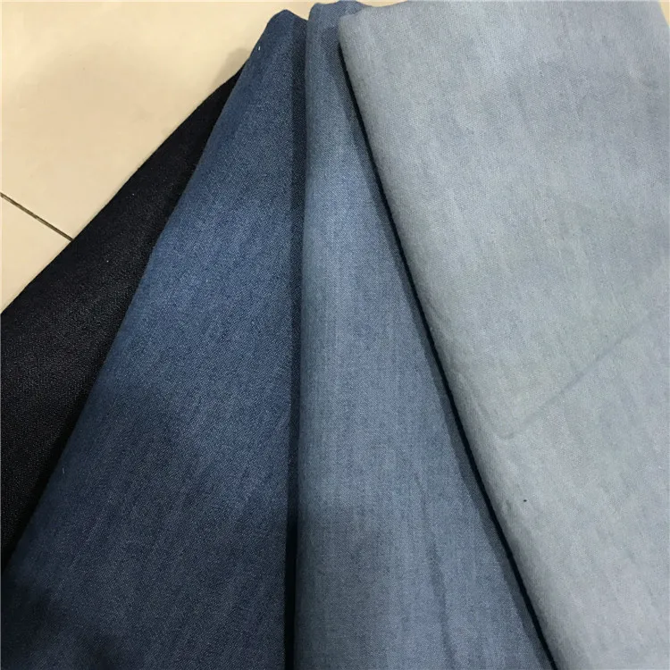shaoxing stock lot spandex denim fabric for women jeans