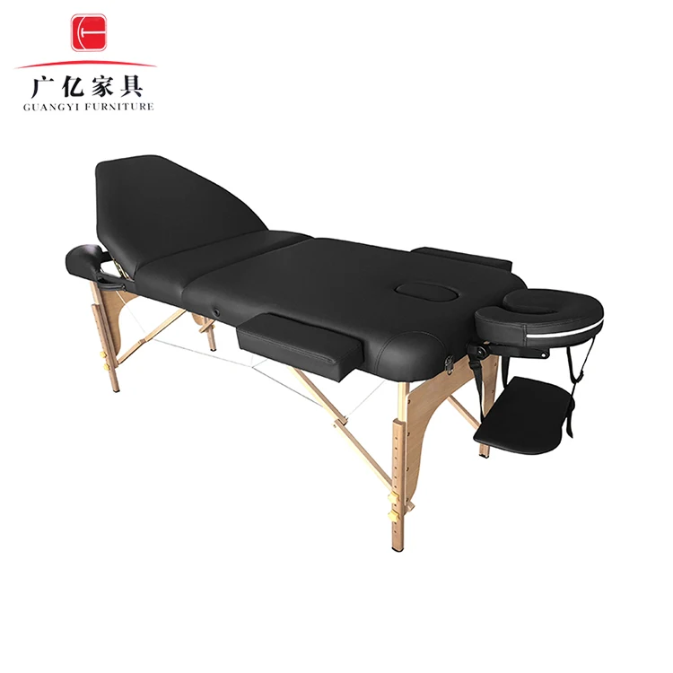 Cheap Custom Portable Folding 3-section Wooden Massage Table
