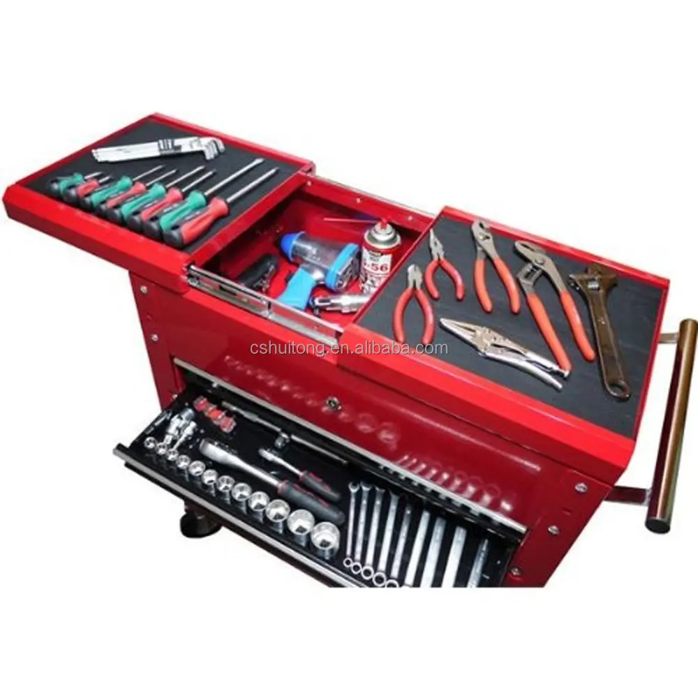 
Hot Rolling Tool Cart TC310 Mechanics Slide Top Utility Storage Cabinet Organizer 2 Drawers with ball-bearing slids 