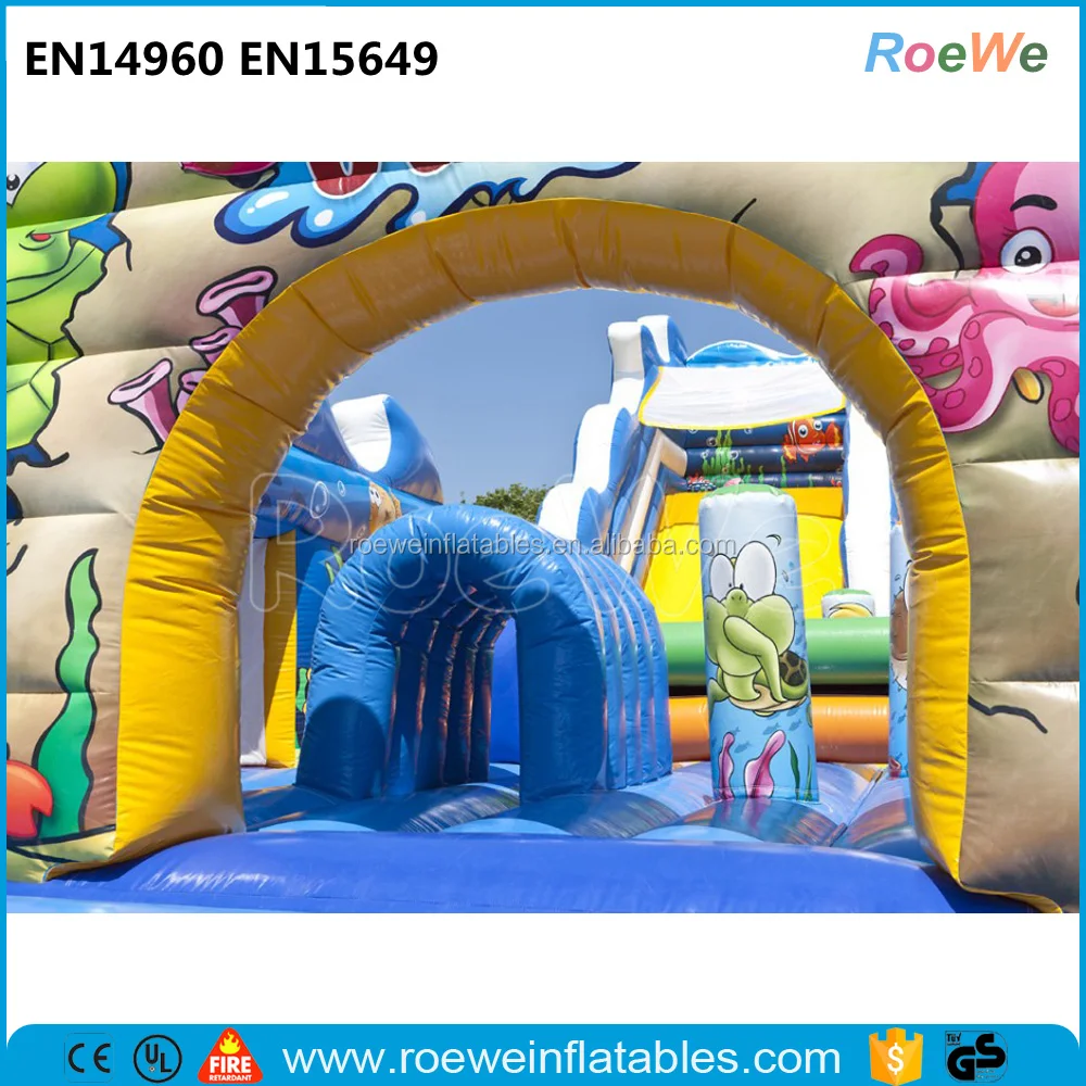 inflatable big seaworld slide,inflatable Mega sea world slide for sale,inflatable ocean theme bouncy castle jumper