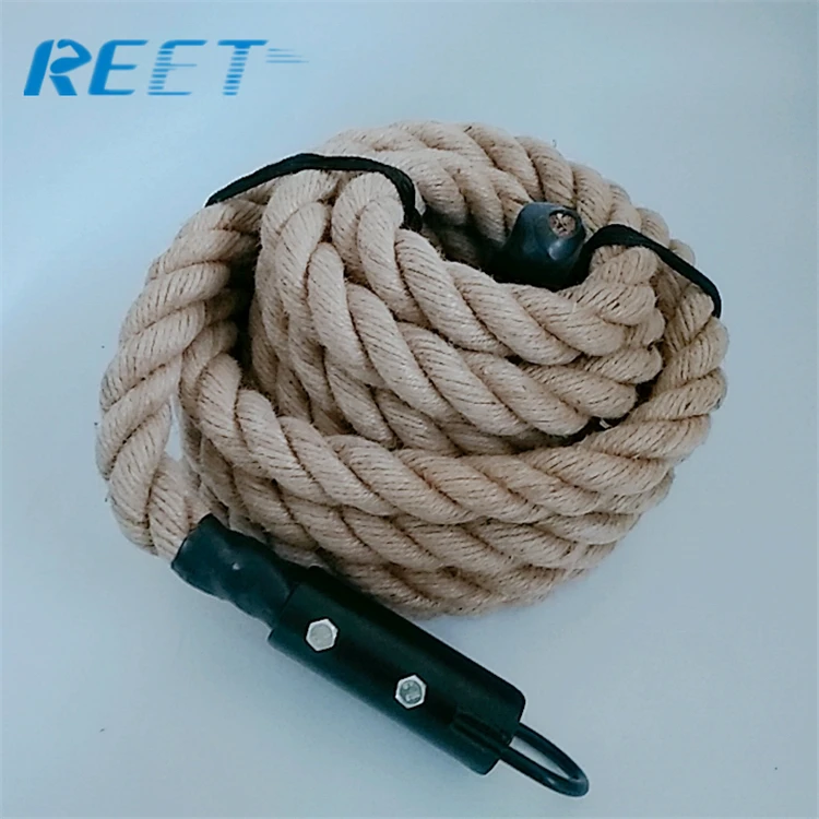 cross&fitness gym hemp climbing rope with hook
