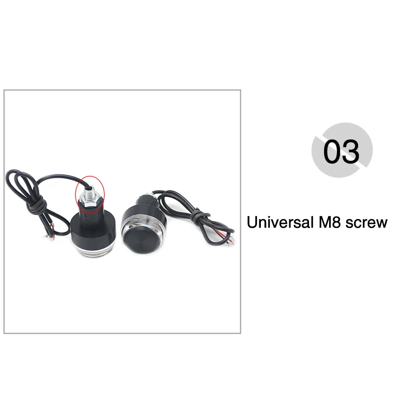 
Motorcycle CNC parts handle grips plug LED indicator lamp handlebar end turn signal lights for 22mm handle bar 