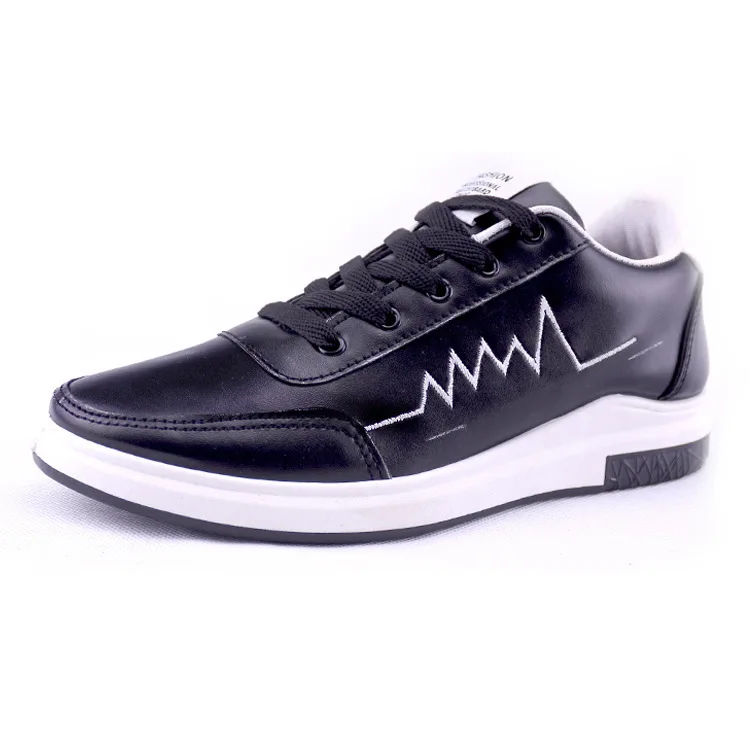 Fashion Male Causal PU Upper Student Flat Running Shoes