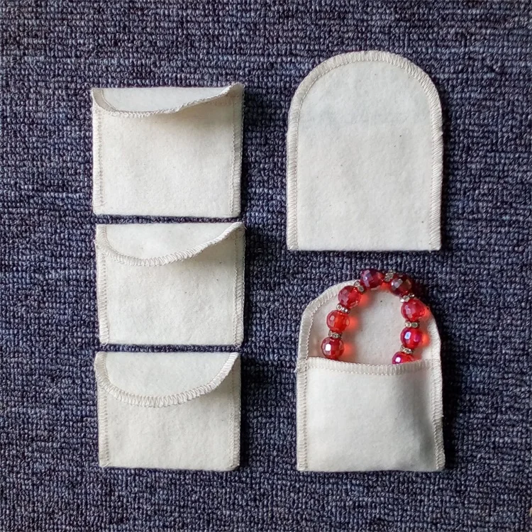 small brushed cotton flannel envelope flap jewelry pouch