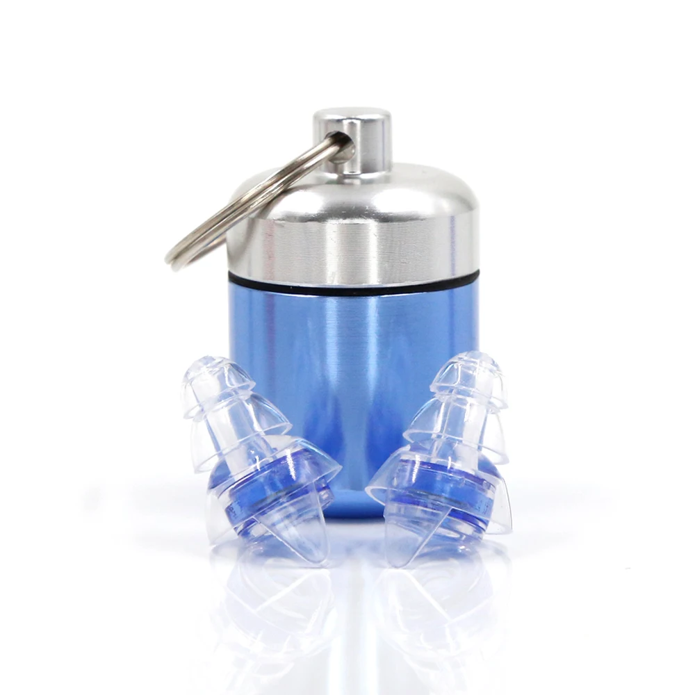 Soundproof high fidelity silicone musician filter earplugs