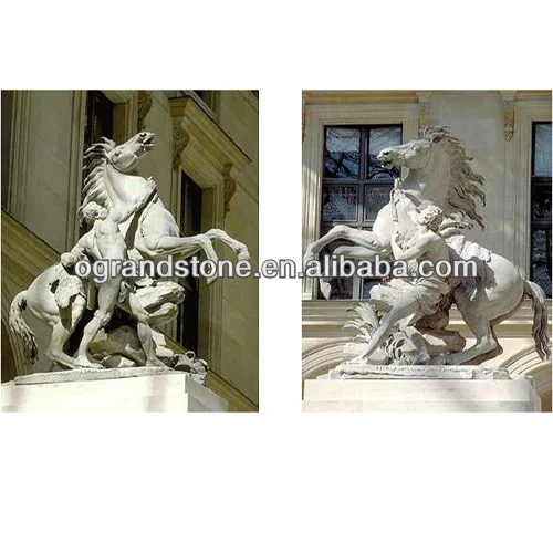 chinese large life size stone horse sculpture