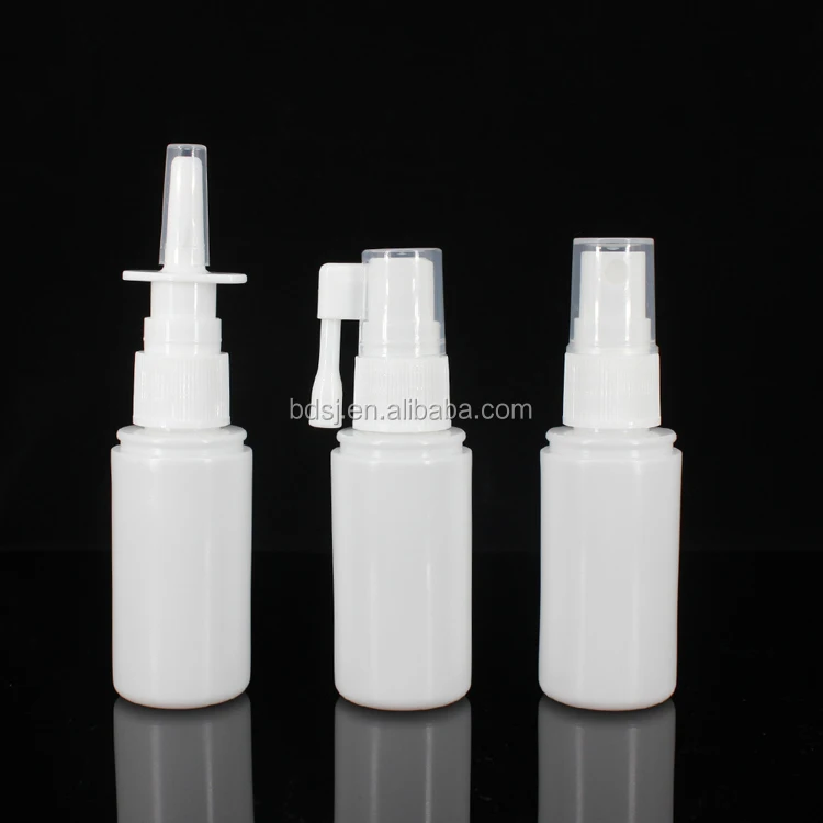 Empty 30ml oral applicator medical PE fine mist rocker spray plastic bottle