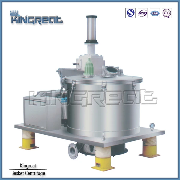 вертикального типа скребок нижним сливом центрифуги