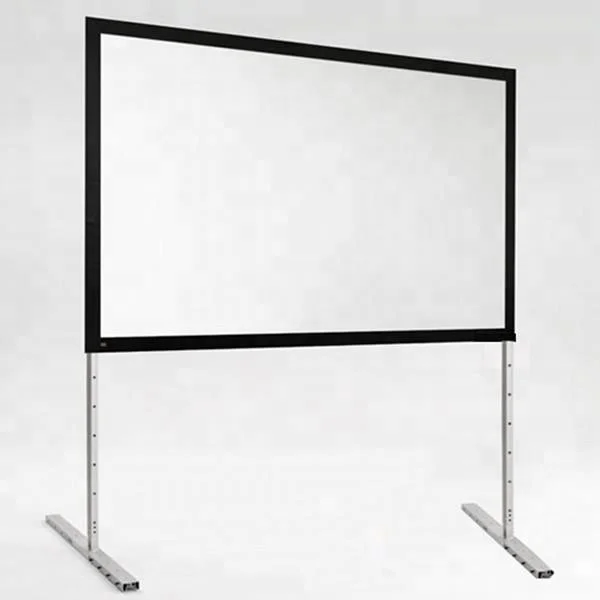 100 inch 16:9  Fast Fold projection screen PVC white soft Foldable Projector Screen with flight case