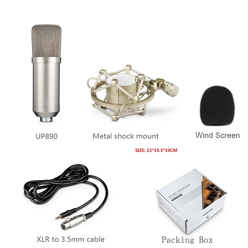 MY MIC new model UP890 professional Large Diaphragm condenser recording studio microphone mic for podcasting