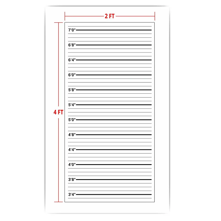 Custom Paper Height Measure Growth Chart Ruler