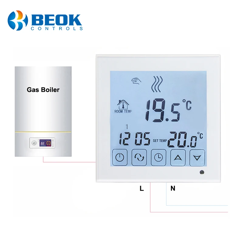 Beok BOT-323 Programmable Room Heating Gas Boiler Thermostat Wired Digital Temperature Controller Regulator