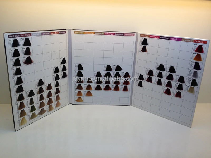 OEM 3 Folds any art work printing hair color swatch book
