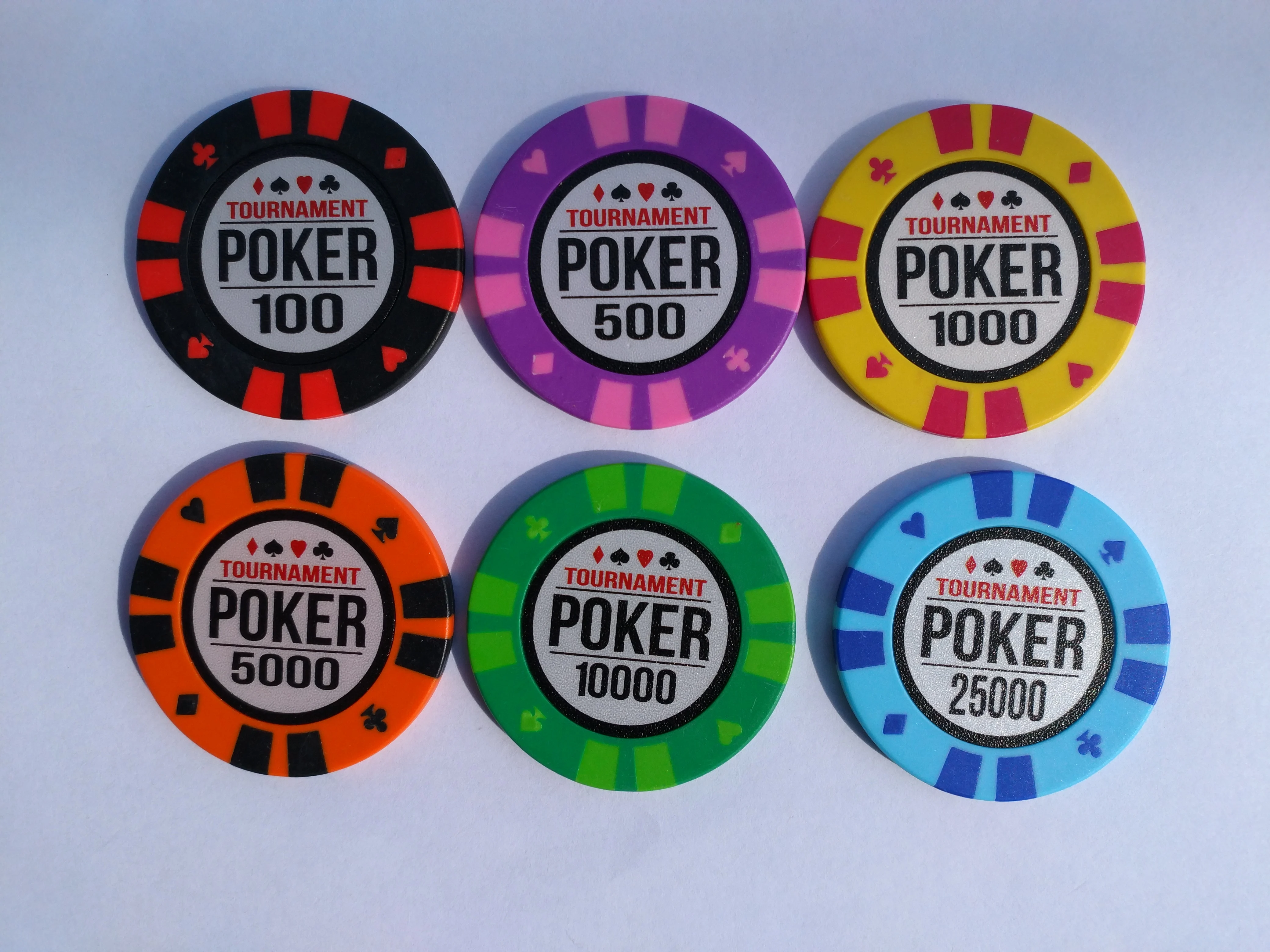 stand square poker chip 40MM  size with stickers for tournament