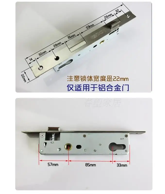 high quality mortise euro profile door lock body