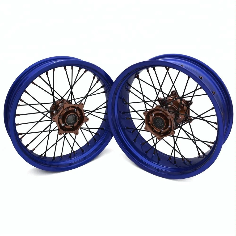
EXC SXF Supermotard 17 Inch Aluminum Alloy Spoked Alloy Supermoto Wheels 