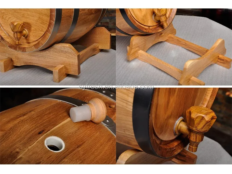 Factory Direct Sale 0.75Liter 1.5 Liter 3 Liter 5 Liter Wooden Keg Oak Wine Barrels