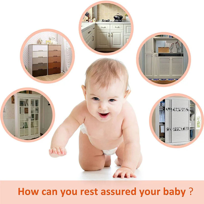Baby Safety Cabinet Locks  Latches to Child Proof Cabinets, Drawers, Fridge and Toilet