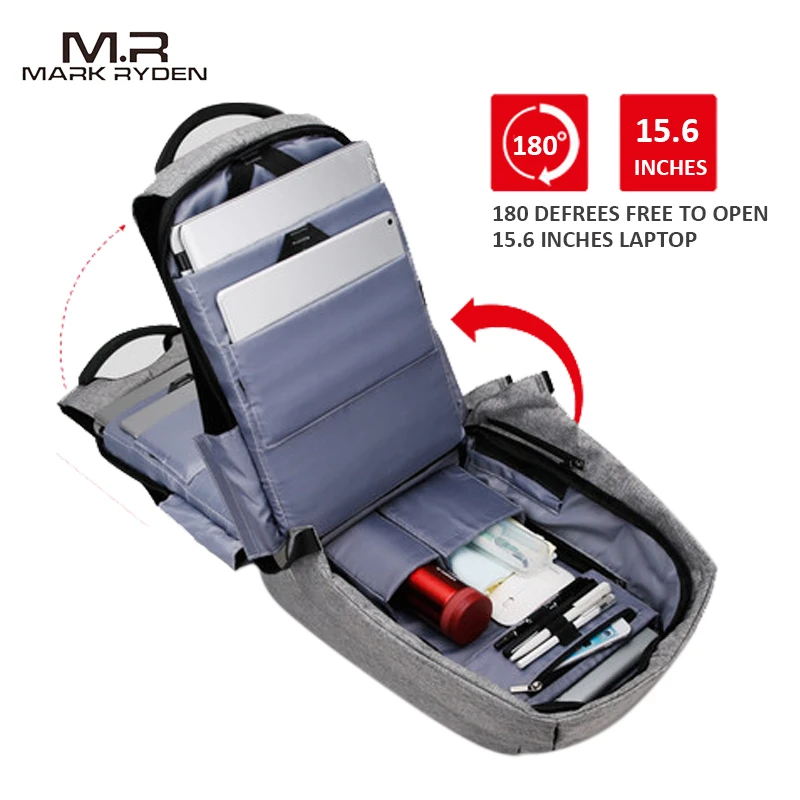 New arrivals anti theft backpack usb charging bag school backpack for boys and girls