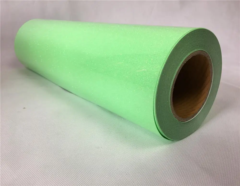 Neon Green Glitter Vinyl Transfer Wholesale Custom Heat Transfer Rhinestone Transfer