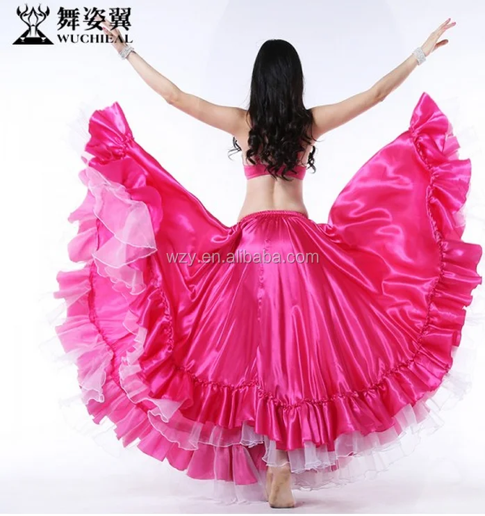 
2015 Wuchieal Newest Fashional High Quality belly dance long skirt From China (QC2362 ) 