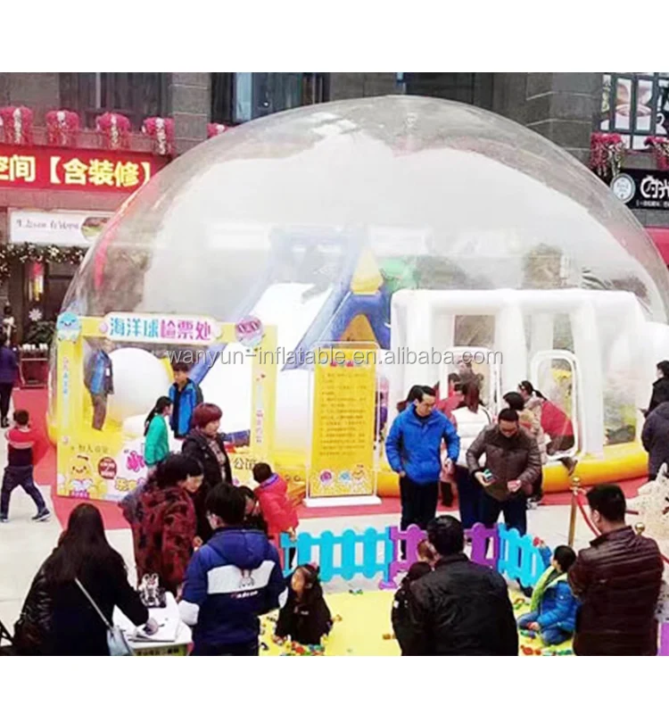 Inflatable transparent bubble tent soft playground, ball pool for kids rental, play center