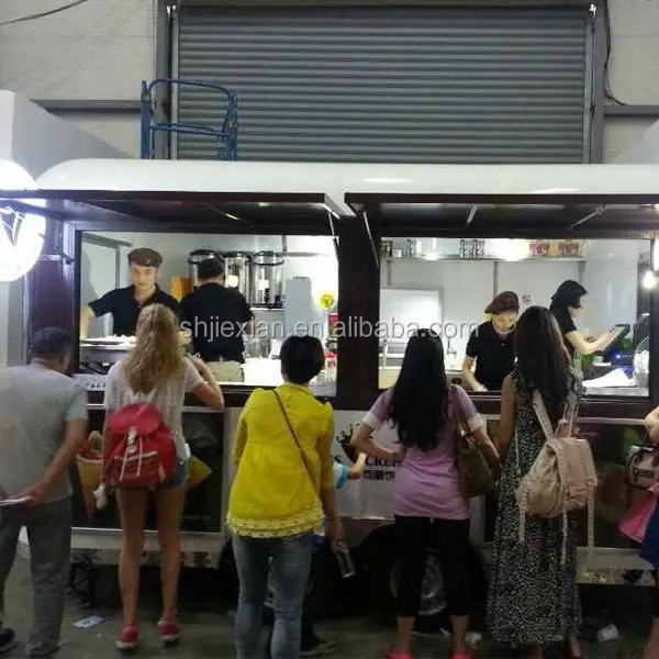 JX-FS400R Trailer para comidas rapidas camion de comida 4 metros largo carritos de comida en venta