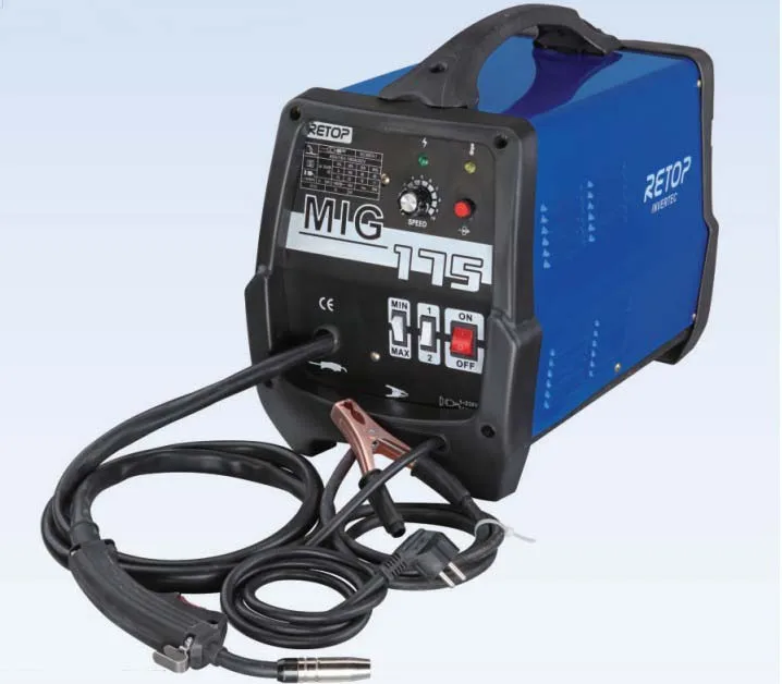 MIG175 co2 inverter welder electric iron mig/mag weld welding machine flux cored welding wire