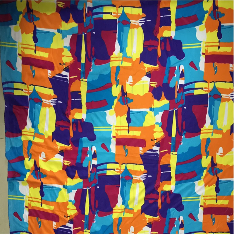 
150Dx150D 100%Polyester brushed on both sides microfiber printed peach skin fabric for beach shots 