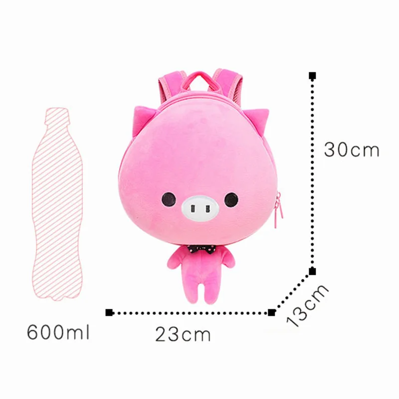 Supercute brand EVA+Plush pink color school backpack, backpack toddler cartoon 3d bags toddler girl backpack