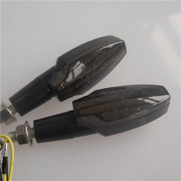 16 LED Motorbike Motorcycle Turn Signal Light Indicator Amber Blinker Flashing Lamp Scooter Cornering Direction Indicators Smoke