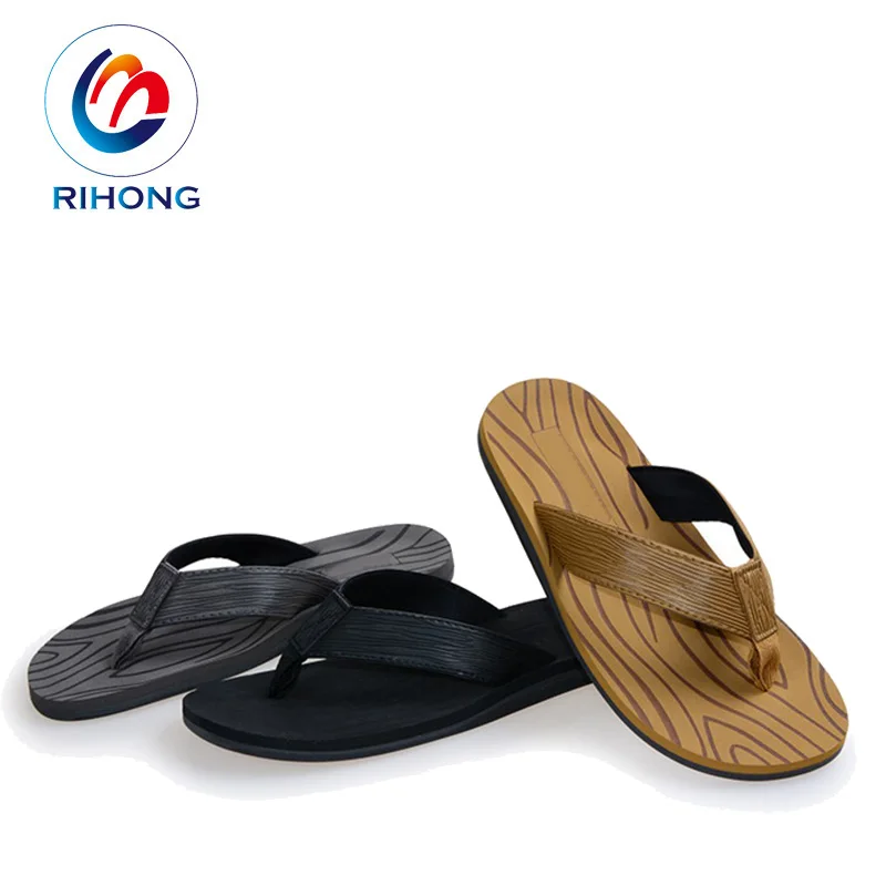 factory made colorful flat embroidery logo eva men slipper sandal shoe