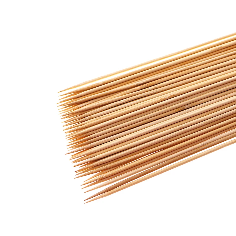 No Point Stand BBQ Fruit Grill Food Skewer Fish Flower Non-stick TOOLS Meat Bamboo