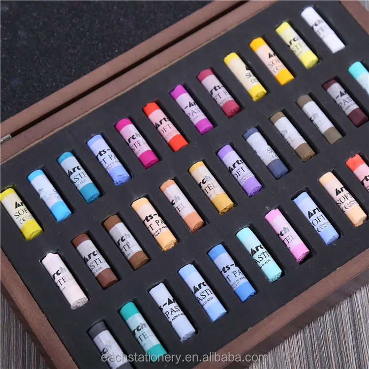 
Top quality crayons set wooden box pack Unique design kwaii mini crayons for children 