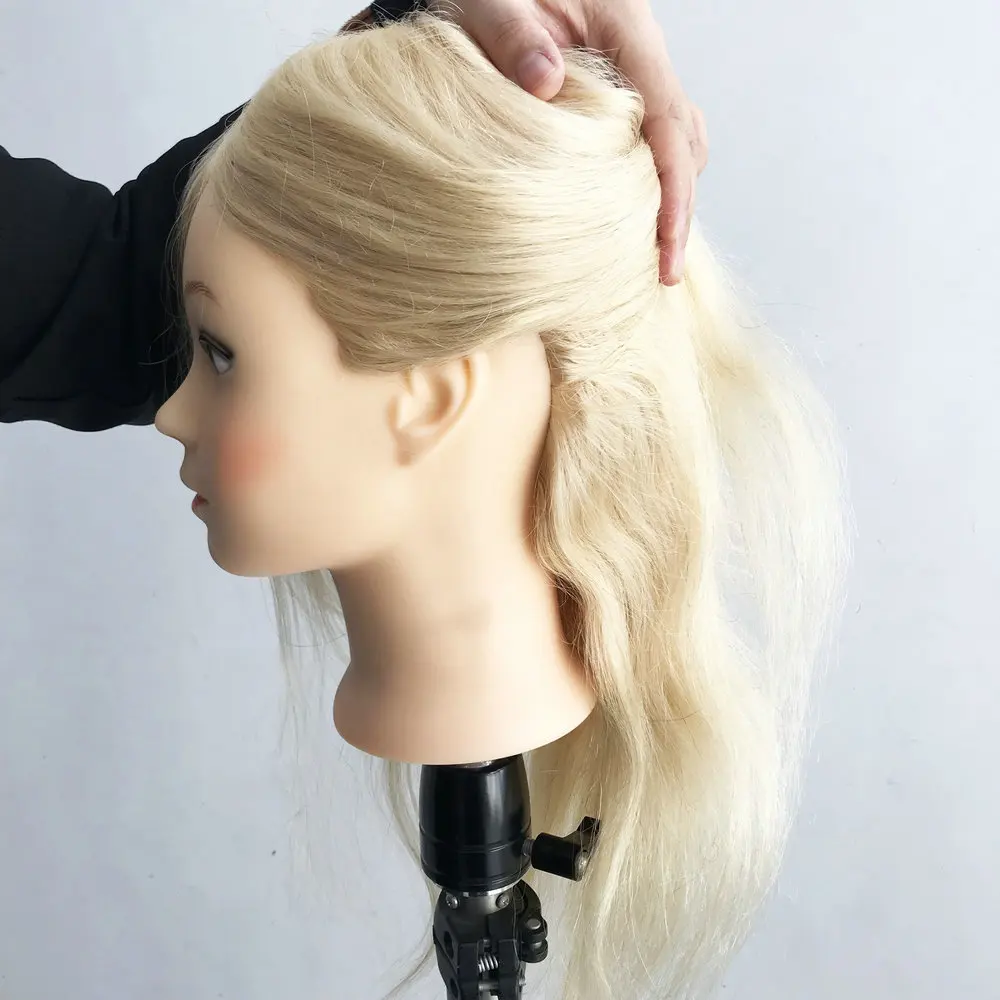 
Factory Price 100% Human Hair Mannequin Heads Hairdresser Training Heads For Baber Schools 