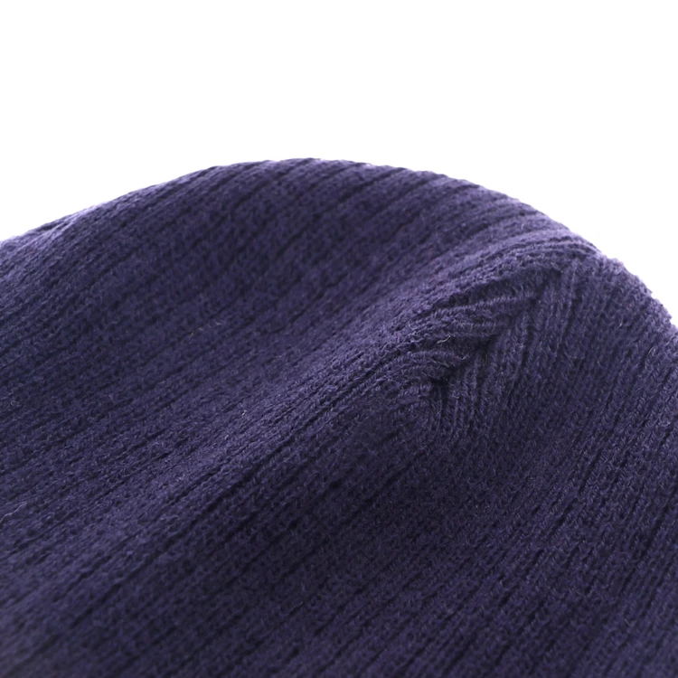 
Wholesale Custom unisex winter outdoor sport cable knit plain striped beanie 