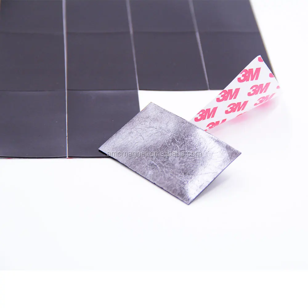 Strong custom die cut Flexible Isotropic rubber magnets with self adhesive