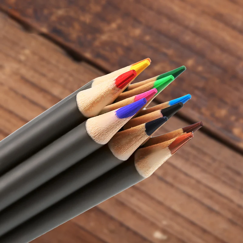 artist sketch metallic colored pencils set with box