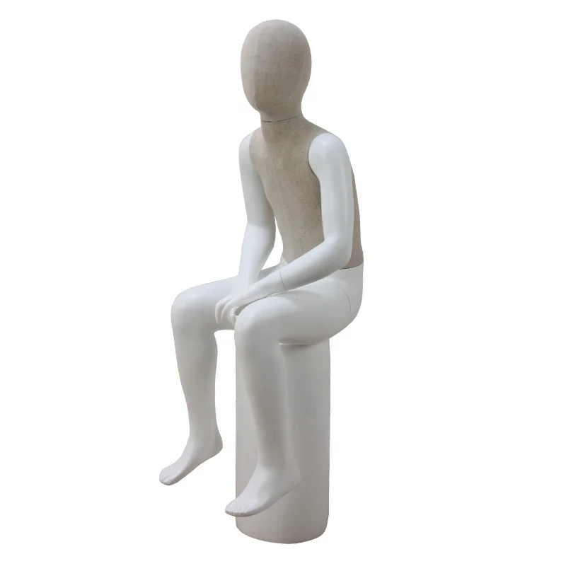 fabric full body children kids sitting mannequin for sale