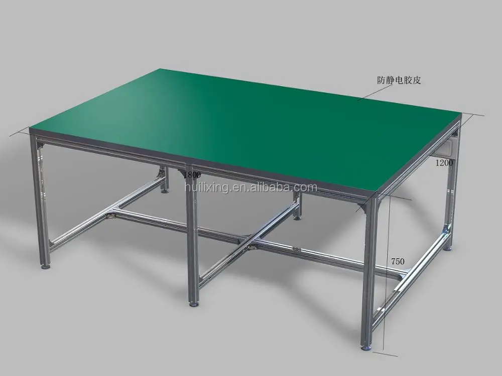 Word table without motor,assembly line without a belt,customize size.Aluminum table