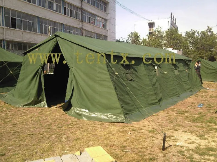 China Factory Outdoor Camping 10x5m Military Large Size Camping Tent Canvas Tent Large Size Tents