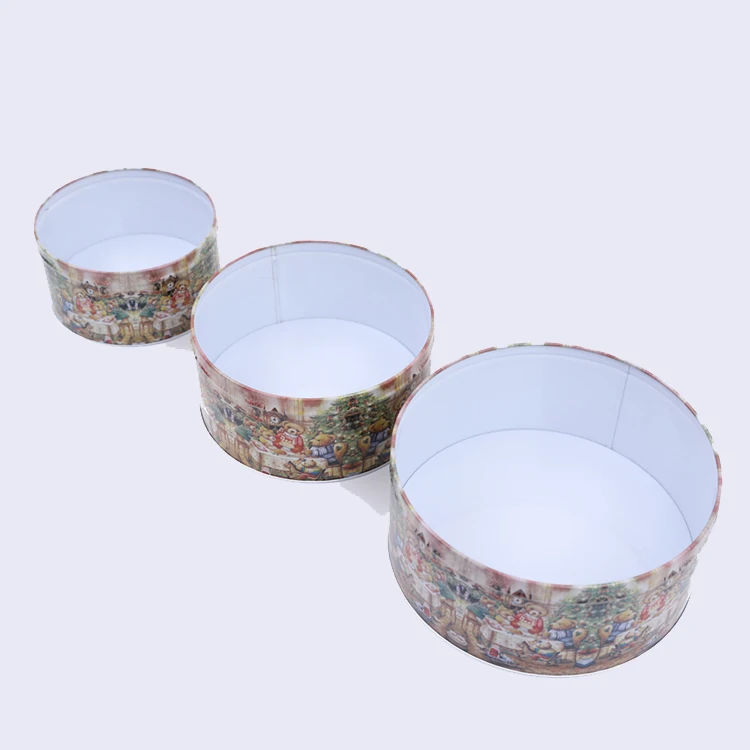 High Quality Wholesale Round Cookie Container Tin Empty Tin Box Of Candy For Gift In China