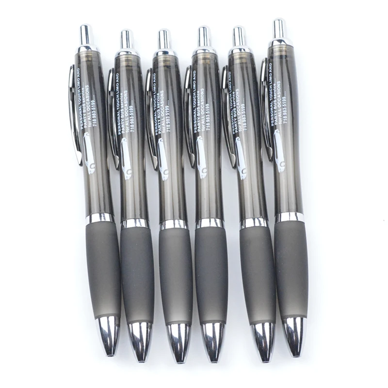 Wholesale Classic Cheap Ballpoint Plastic Pen Promotional Logo Click Black Ball Pen