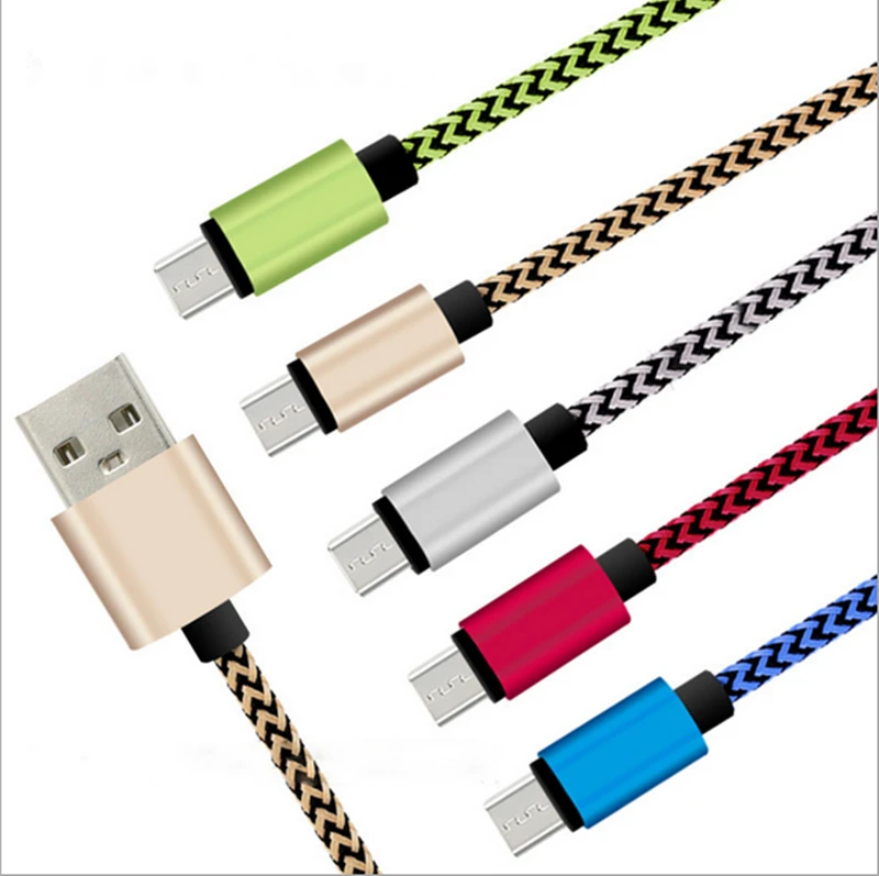 3FT 6FT 9FT Micro USB жесткий плоский нейлоновый Плетеный USB-кабель для зарядки и синхронизации данных Android Samsung Galaxy S4 S3 HTC