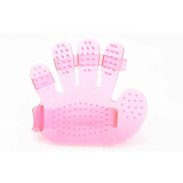 1 шт. Собака Кошка Уход душ Массажная щетка, расческа ручной форме перчатки пять пальцев для питомца чистой