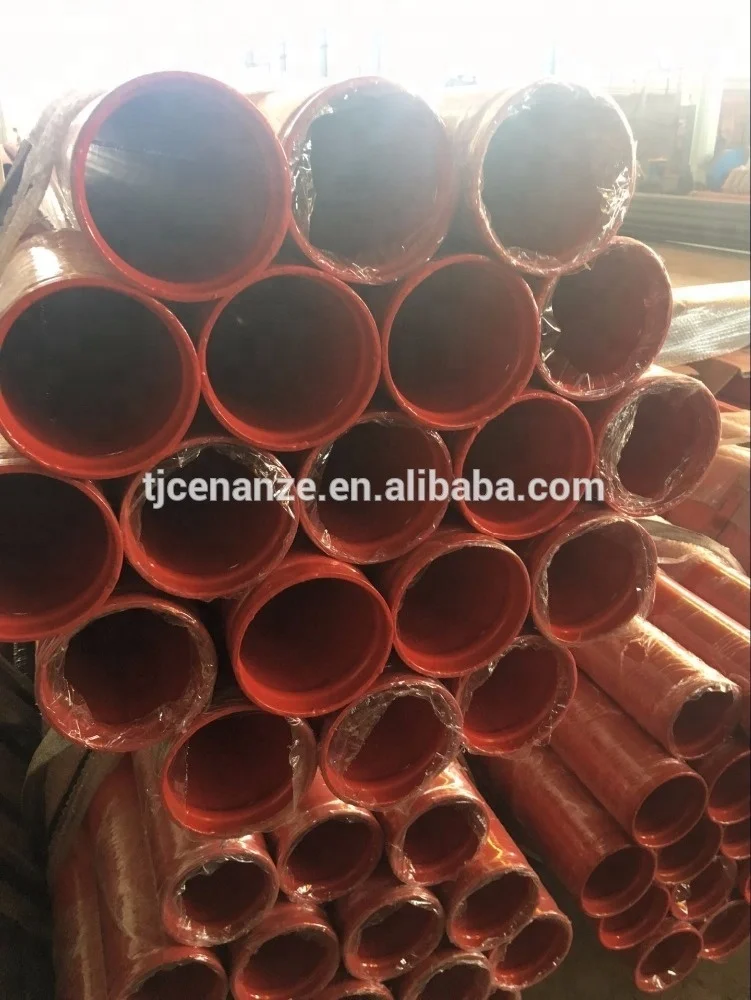 
ASTM A795 SCH 10 UL FM red painted groveed ends pipes for firefighting welded steel pipe 