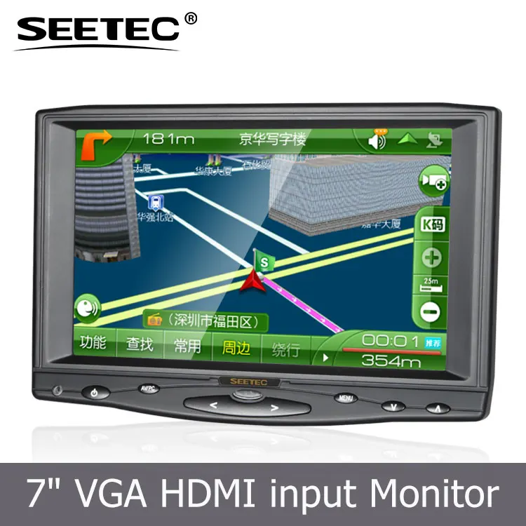7 дюймов tft резистивный сенсорный hdmi vga видеовход монитор автомобиля