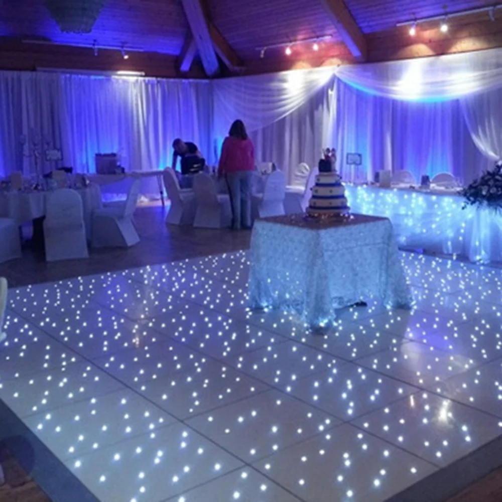 
factory best selling acrylic twinkling led star dance floor led black/white sensitive starlight wedding led dancefloor 
